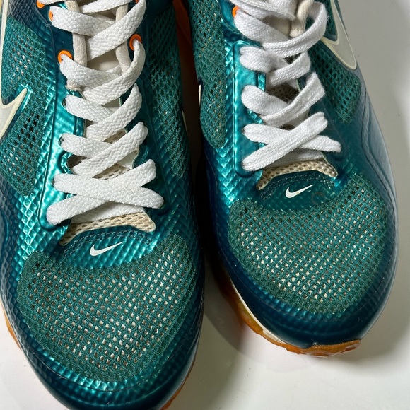 Nike Air Max Mens Miami Dolphins Aqua Orange Vintage Size 7.5 - Picture 4 of 16